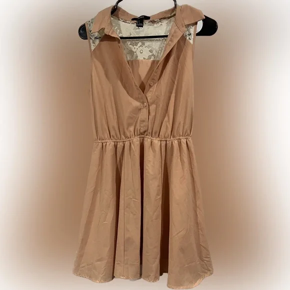 Forever 21 Peach Lace Dress with sheer lining underneath. - Picture 1 of 7